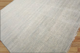 10' x14'  Ivory Slate Color Hand Knotted Persian Wool and Silk Modern & Contemporary Oriental Area Rug